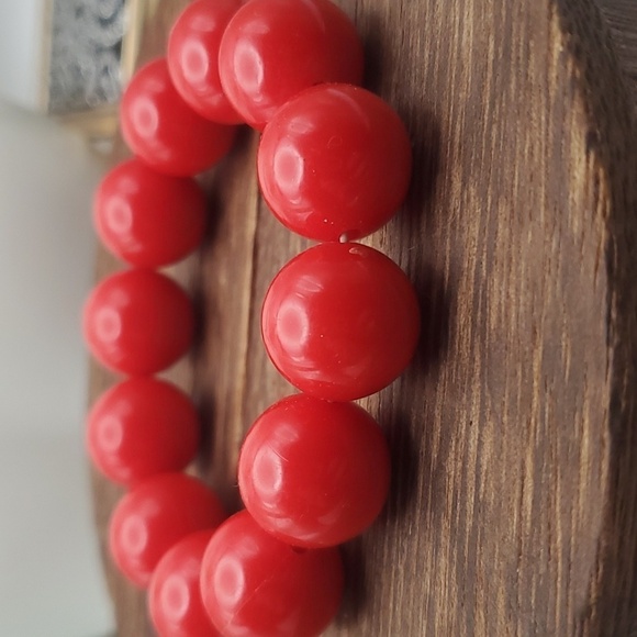 Retro bombshell chunky beaded bracelet B0622 - Picture 2 of 3